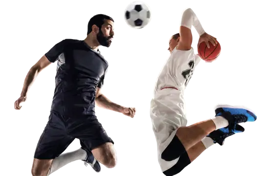 Sports betting on football and basketball with dynamic professional athletes
