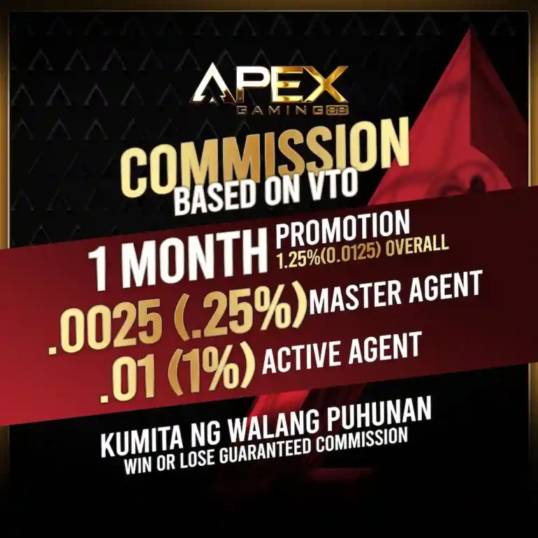 ApexGame88 Agent Program – 1 Month commission promotion based on VTO for agents