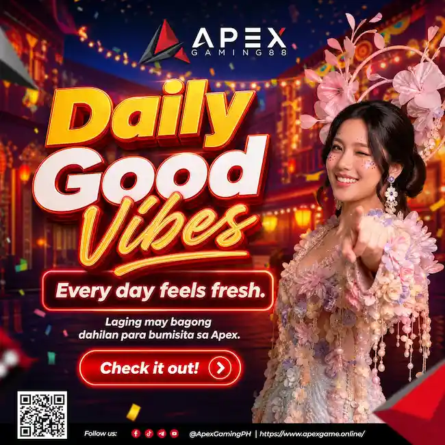 ApexGame88 Features – Daily Good Vibes promotion with fresh updates and community engagement