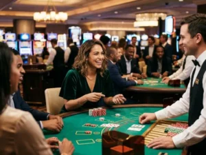 Woman enjoying a fun blackjack night with bingo patterns Philippines