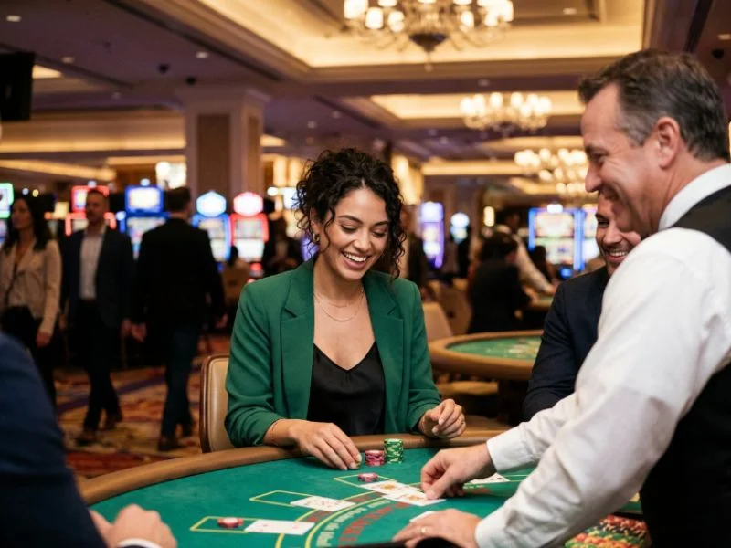 Woman enjoying a sophisticated gaming atmosphere at PH365 online casino